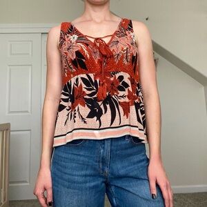 Patrons of Peace floral tank